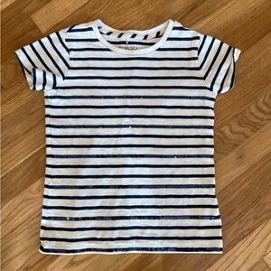 Crew cuts girls striped shirt size large (10/12)